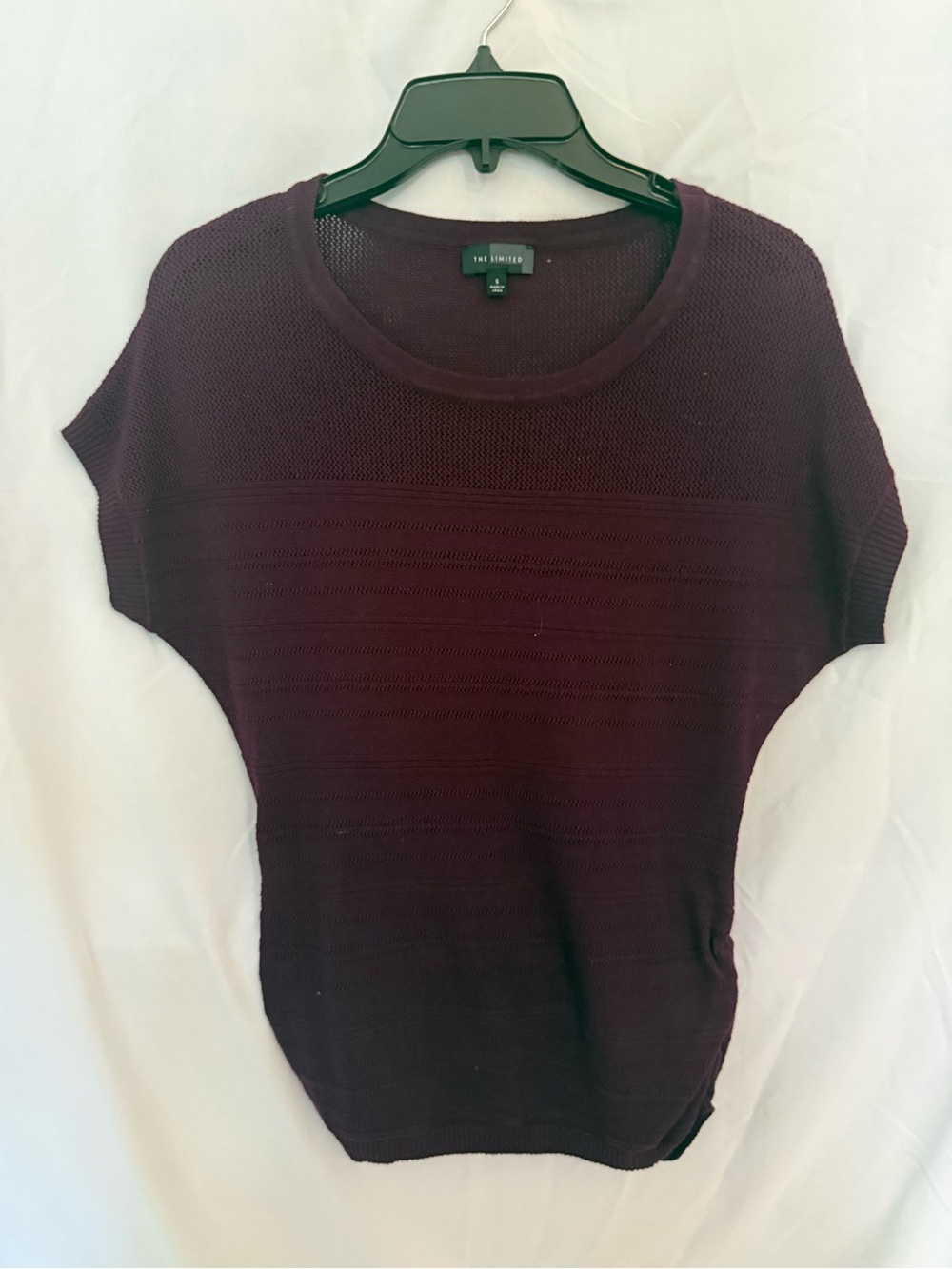 The Limited Short Sleeve Knit Top - Plum
